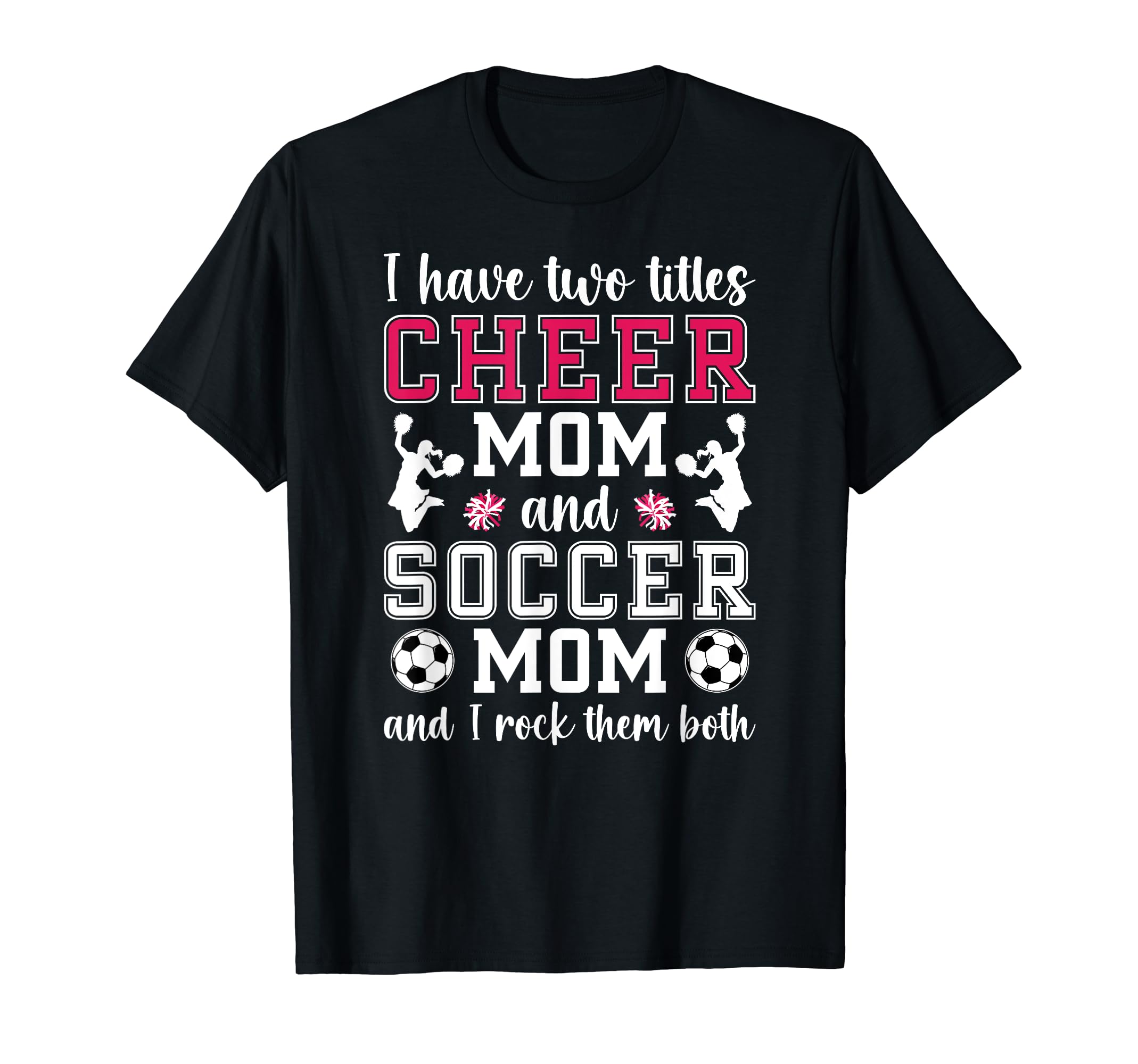 Cheer And Soccer Mom Soccer Player And T-Shirt - Minimalist Print Unisex - T-Shirt, Sweatshirt, Hoodie