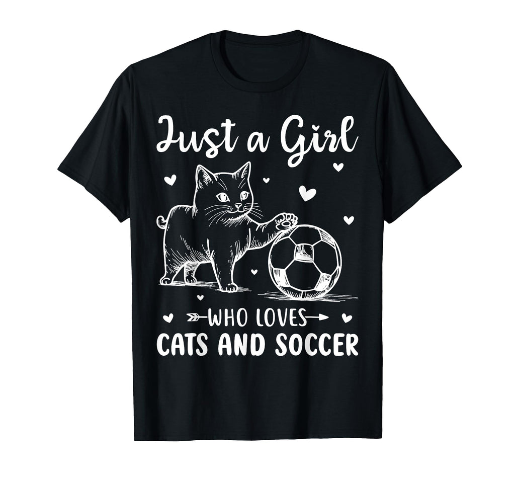 Who Loves Cats And Soccer Funny T-Shirt - Custom Art Print Men Women - T-Shirt, Sweatshirt, Hoodie