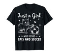 Who Loves Cats And Soccer Funny T-Shirt - Custom Art Print Men Women - T-Shirt, Sweatshirt, Hoodie