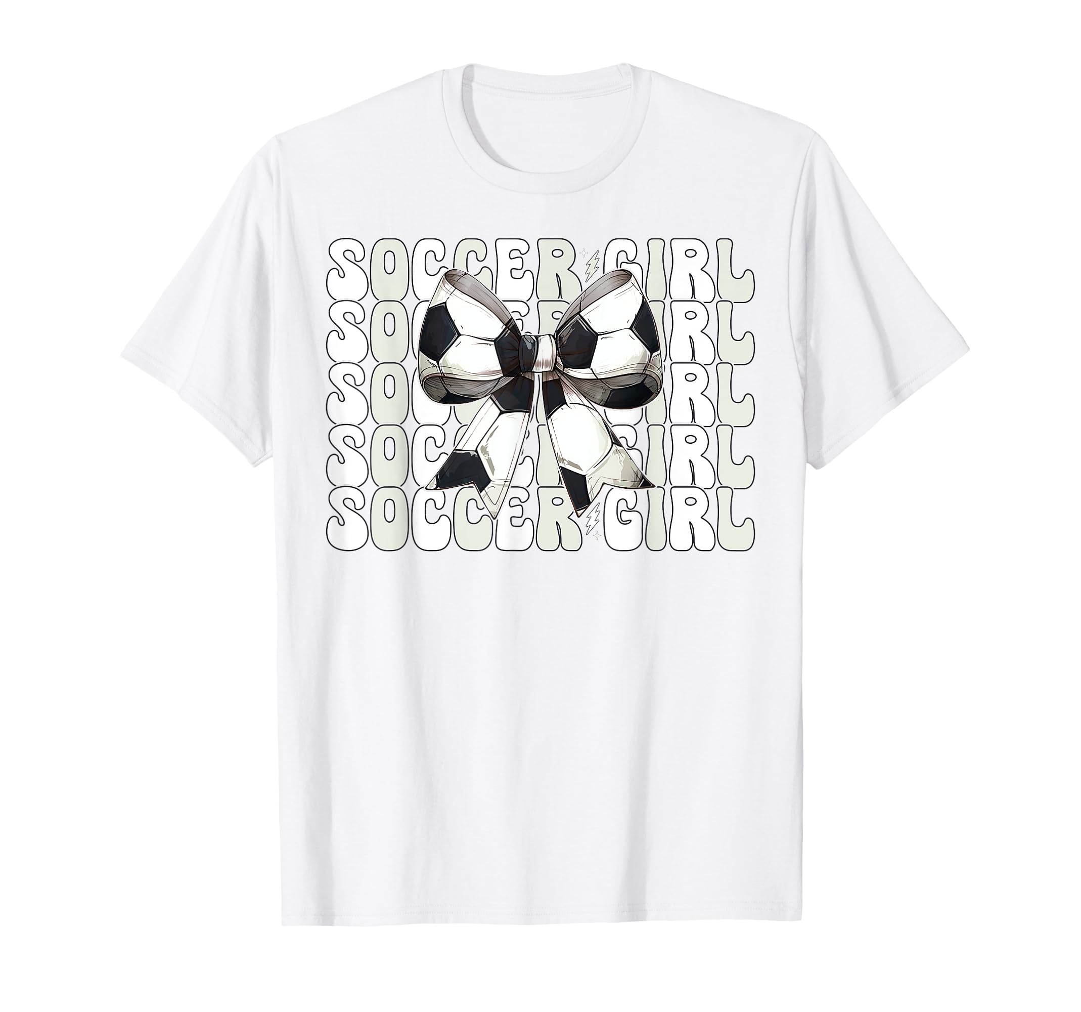 Womens Coquette Bow Ribbon Soccer Player Hoodie - Trendy Graphic Unisex - T-Shirt, Sweatshirt, Hoodie