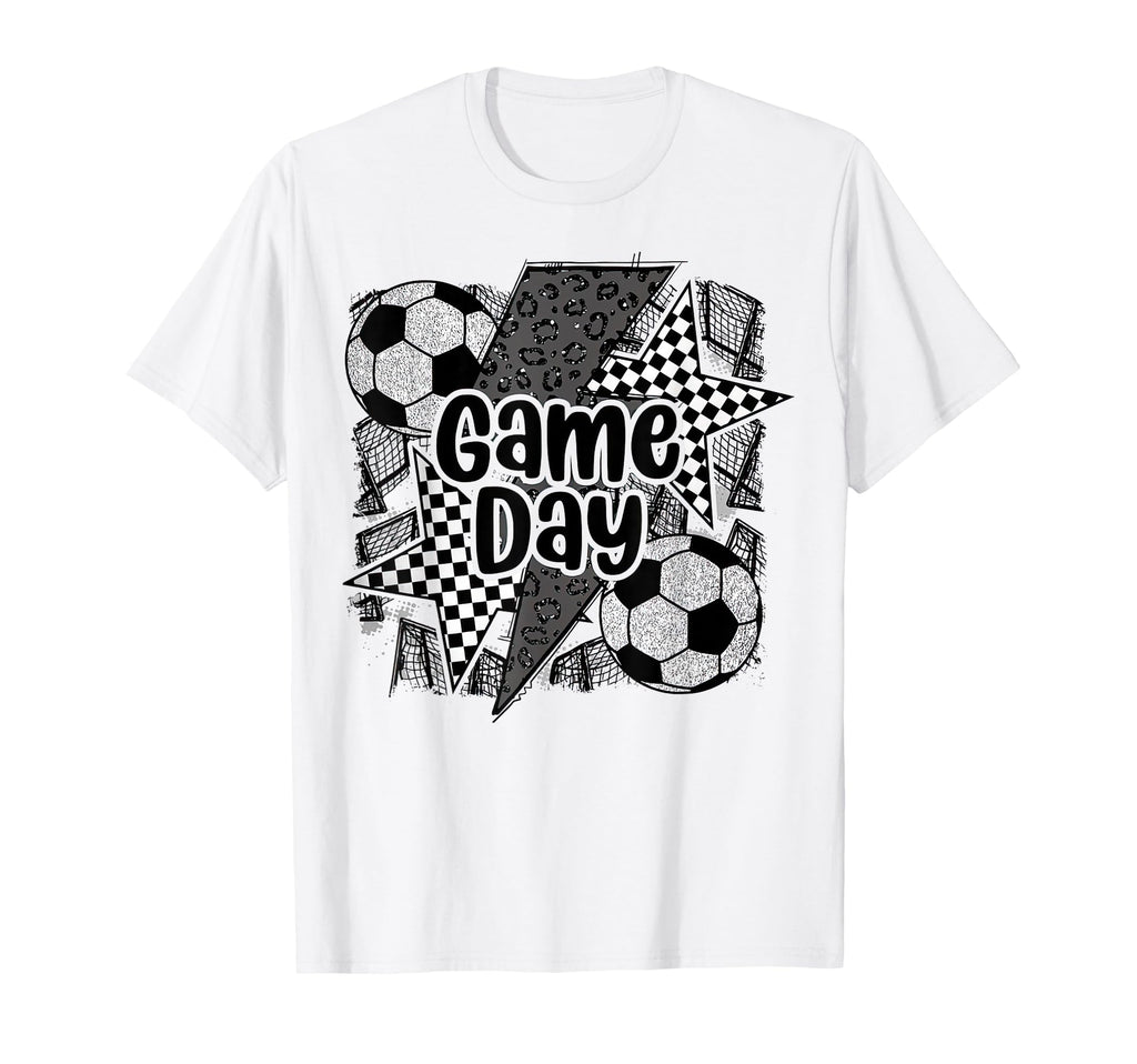 Coquette Soccer Mama Leopard Game Day T-Shirt - Graphic Print Men Women - T-Shirt, Sweatshirt, Hoodie