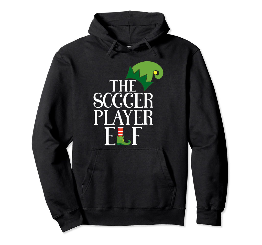 Soccer Player Elf Matching Family Group Hoodie - Trendy Graphic Men Women - T-Shirt, Sweatshirt, Hoodie