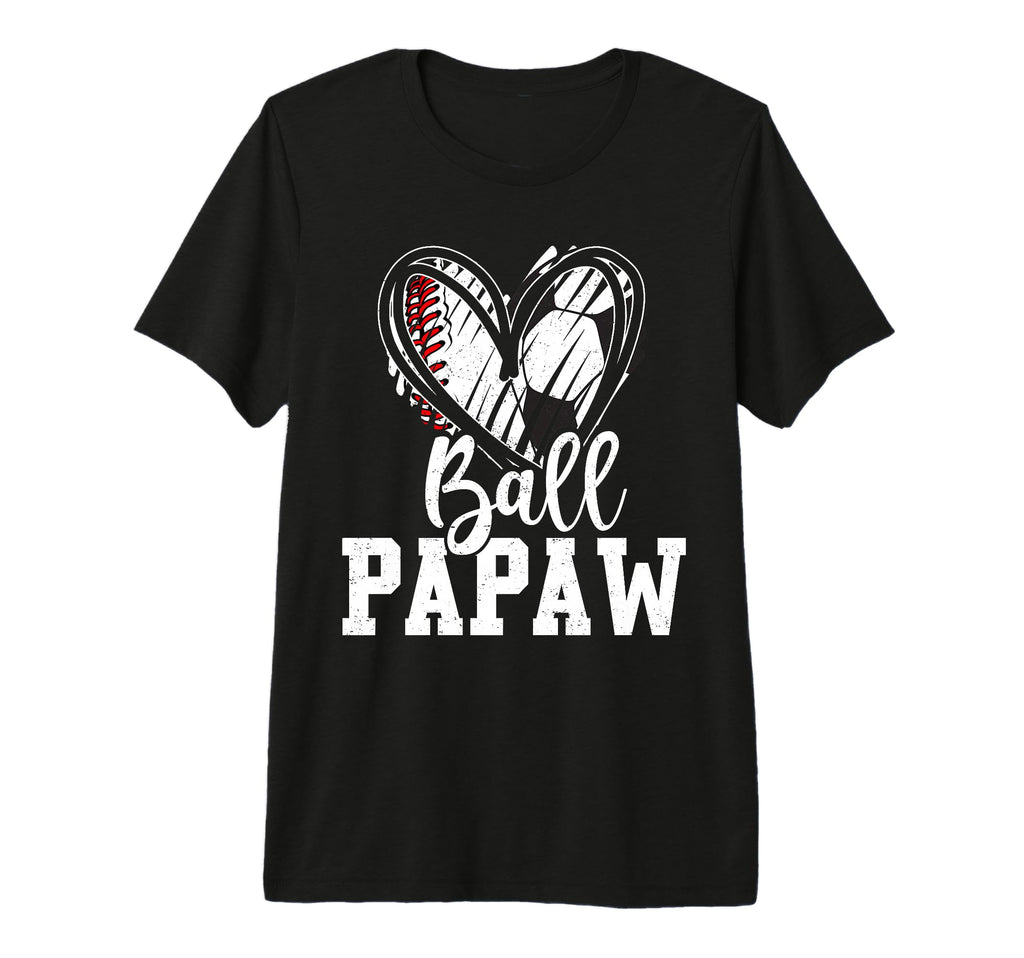 Ball Papaw Baseball Soccer Papaw Tri T-Shirt - Minimalist Print for Adults - T-Shirt, Sweatshirt, Hoodie