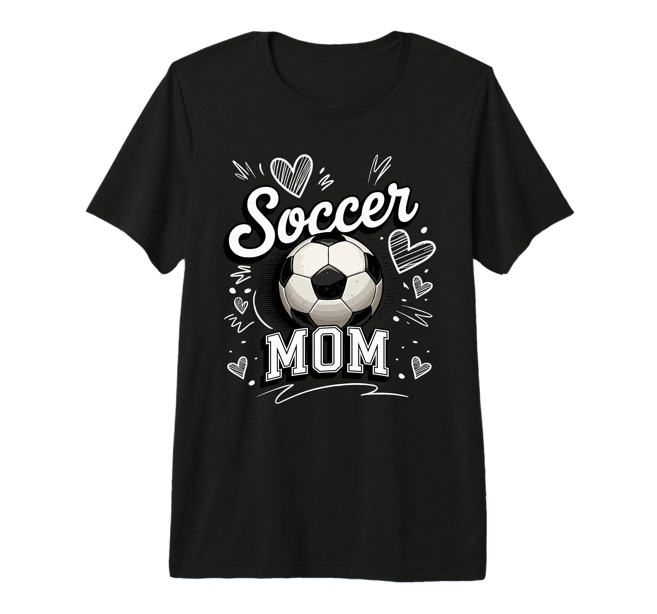 Soccer Mom Heart Love Football Mother T-Shirt - Aesthetic Graphic Unisex - T-Shirt, Sweatshirt, Hoodie