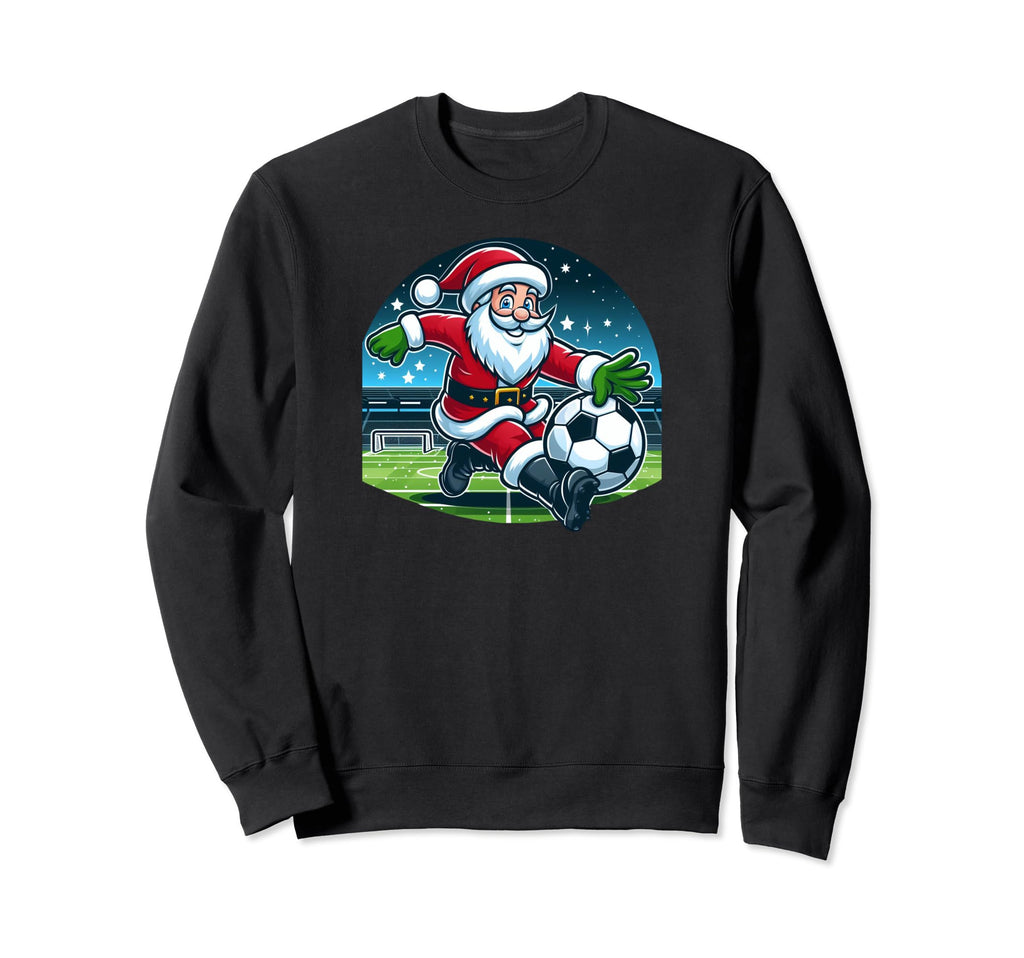 Santa Loves Soccer Sweatshirt - Custom Art Print Men Women - T-Shirt, Sweatshirt, Hoodie