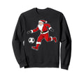 Funny Santa Playing Soccer Soccer Sweatshirt - Aesthetic Graphic Men Women - T-Shirt, Sweatshirt, Hoodie