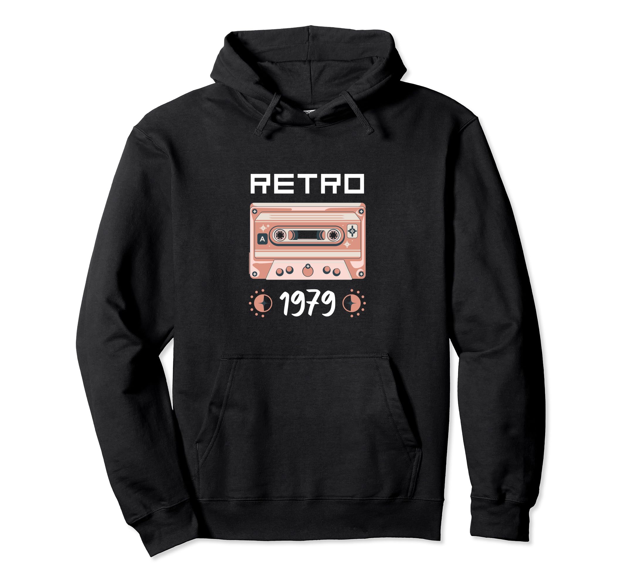 Tape Music Nostalgia 1979 Birthday Hoodie - Trendy Graphic for Adults - T-Shirt, Sweatshirt, Hoodie