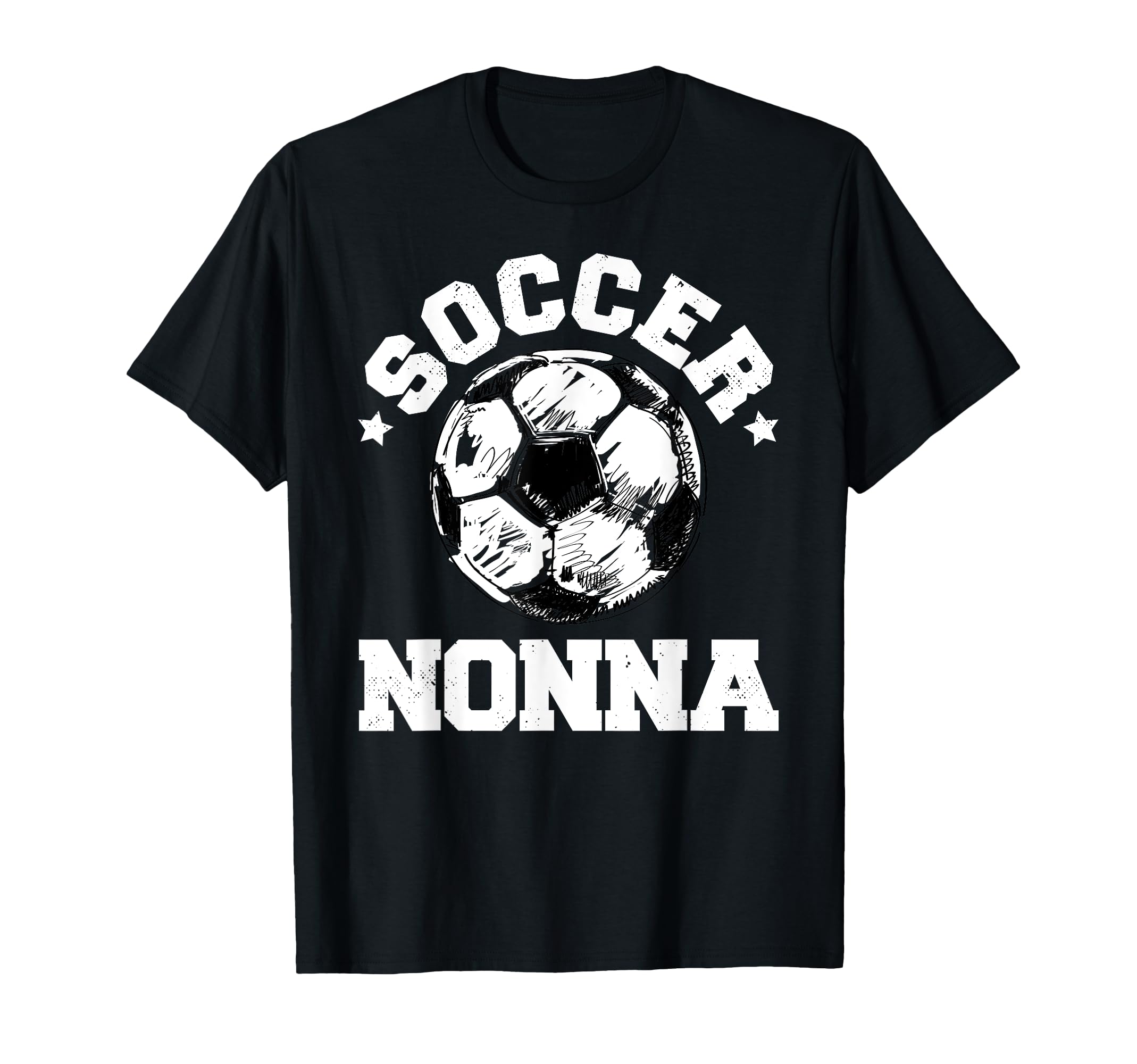 Soccer Nonna Soccer Ball Distressed T-Shirt - Trendy Graphic Men Women - T-Shirt, Sweatshirt, Hoodie