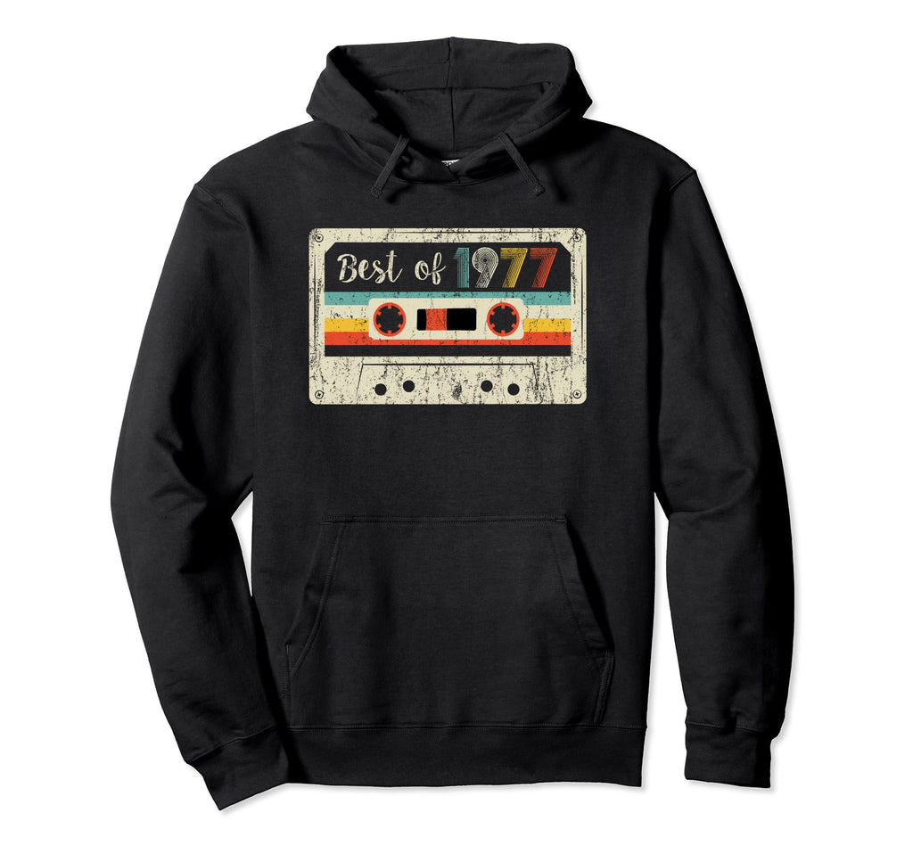 Best 1977 1977 Cassette Tape Birthday Hoodie - Unique Graphic Unisex - T-Shirt, Sweatshirt, Hoodie