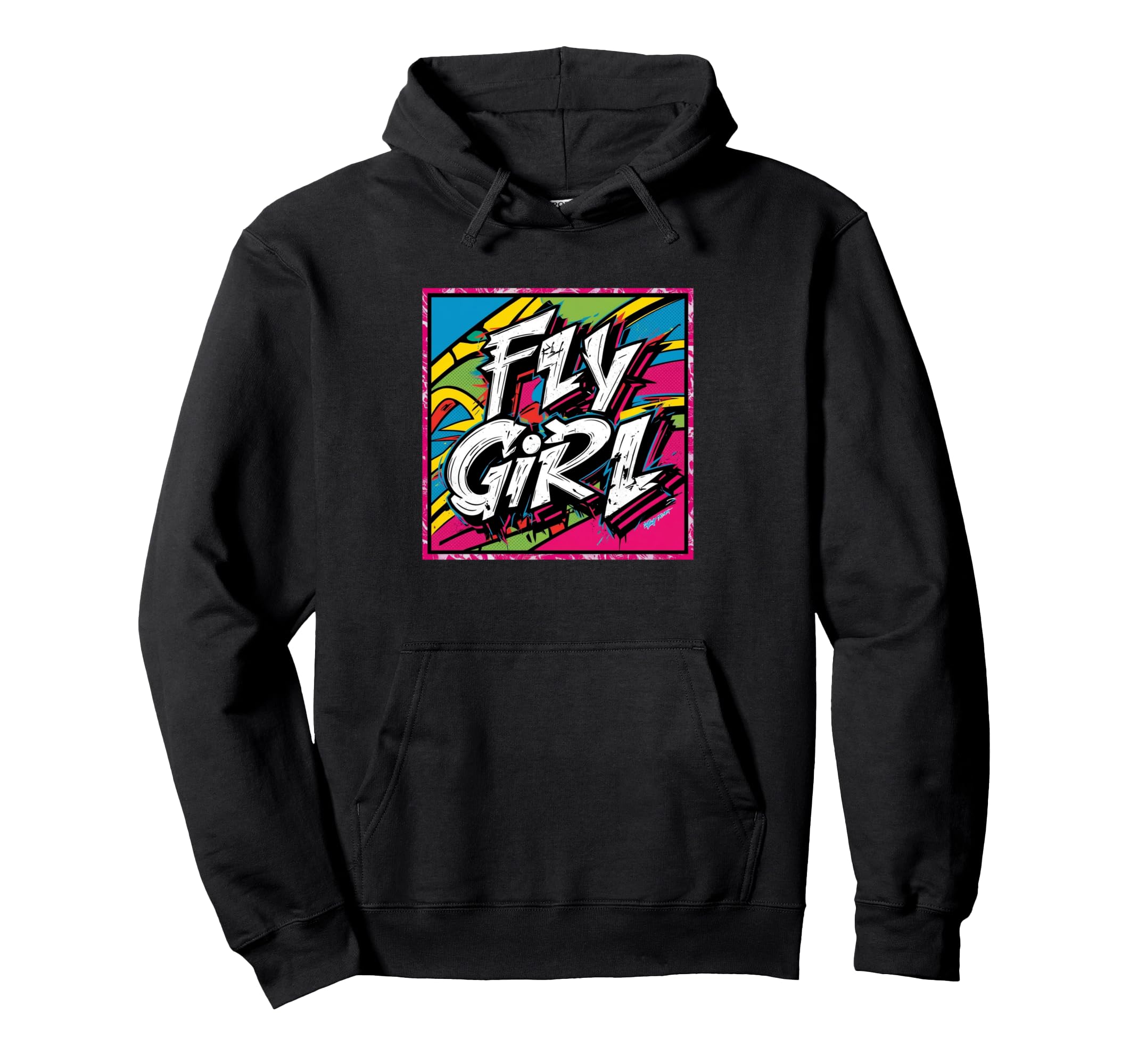 Fly 80S 90S Old School Hip Hop Hoodie - Fun Novelty Design for Adults - T-Shirt, Sweatshirt, Hoodie