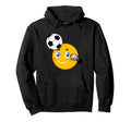 Soccer Emoticon Face Funny Coach Hoodie - Custom Art Print for Adults - T-Shirt, Sweatshirt, Hoodie