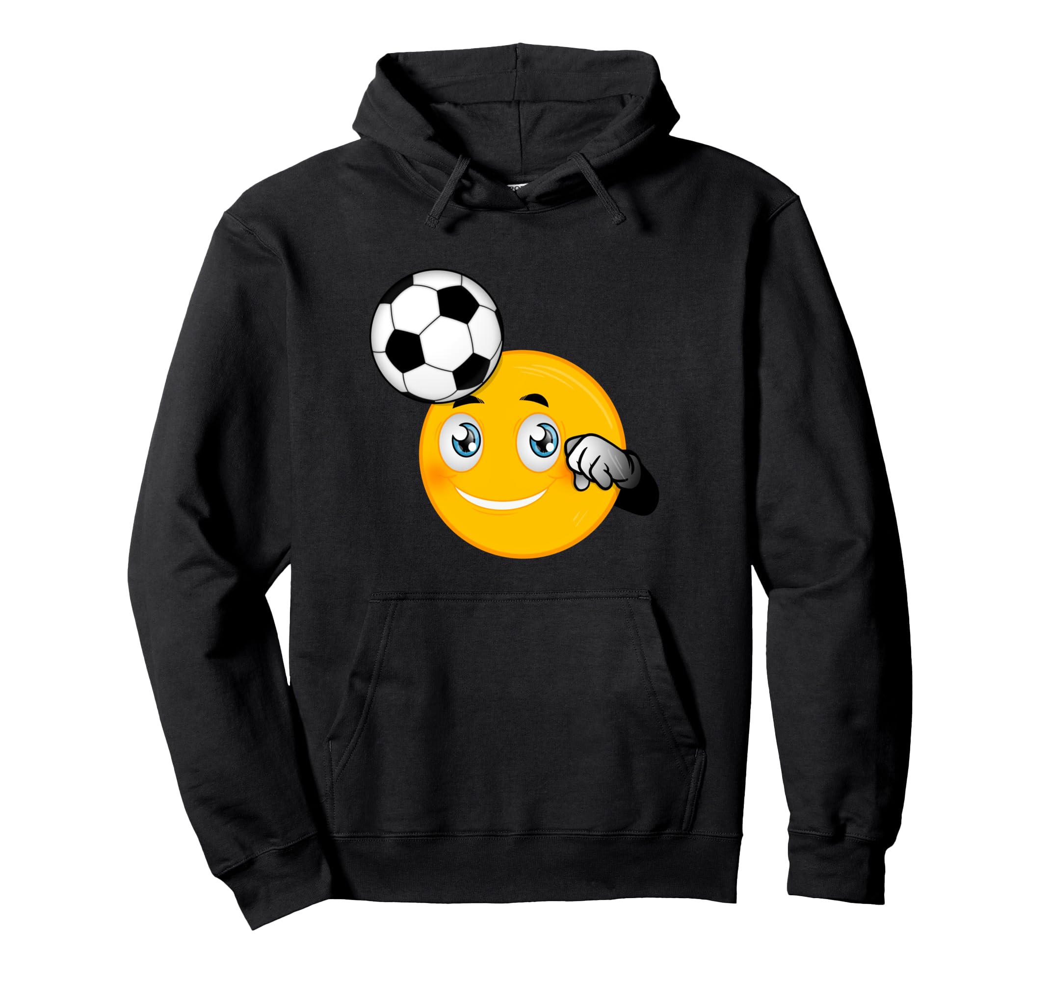 Soccer Emoticon Face Funny Coach Hoodie - Custom Art Print for Adults - T-Shirt, Sweatshirt, Hoodie
