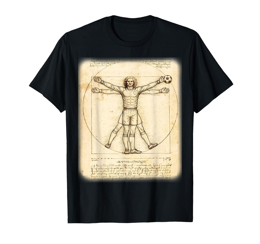 Renaissance Vitruvian Goalie T-Shirt - Unique Graphic for Adults - T-Shirt, Sweatshirt, Hoodie