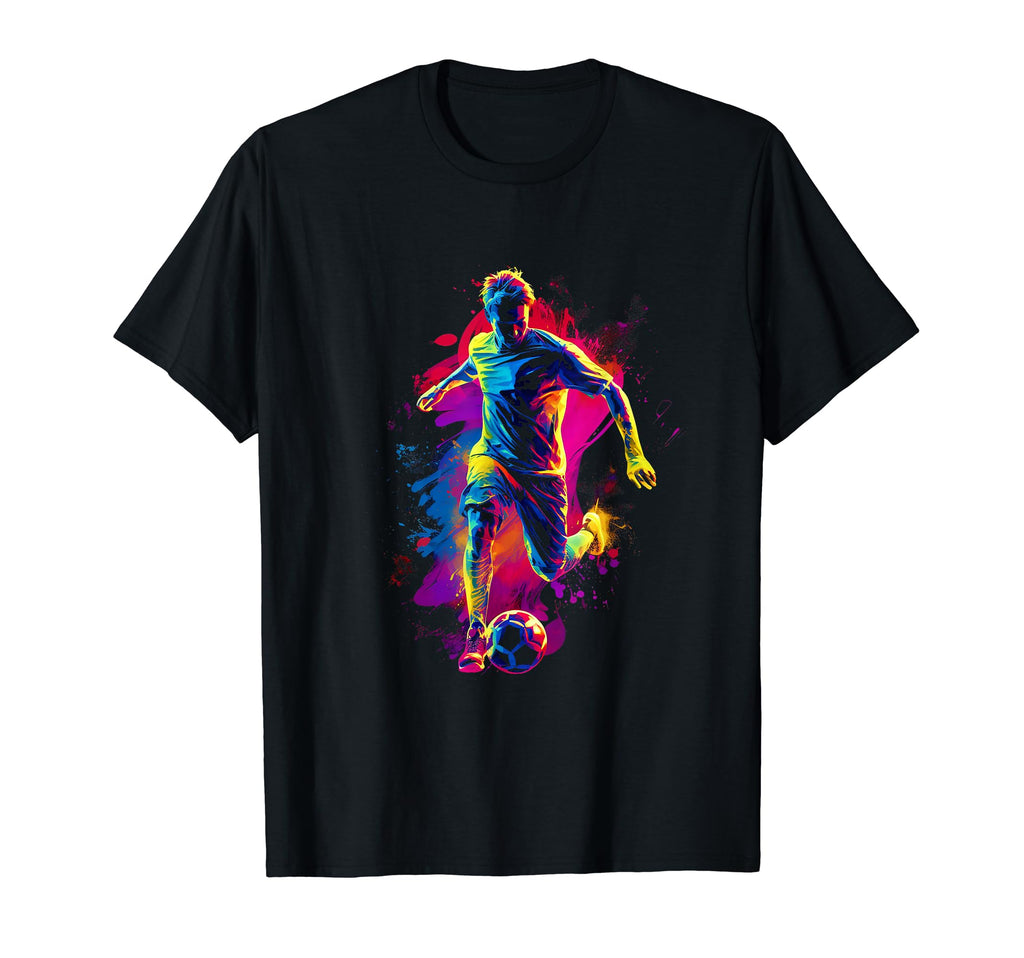 Soccer Colorful Player Goal Team T-Shirt - Minimalist Print Men Women - T-Shirt, Sweatshirt, Hoodie