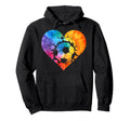 Soccer Ball Heart Lover And Hoodie - Casual Everyday Wear Unisex - T-Shirt, Sweatshirt, Hoodie