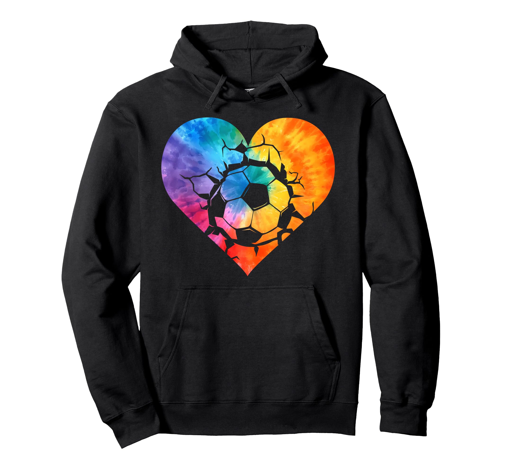 Soccer Ball Heart Lover And Hoodie - Graphic Print for Adults - T-Shirt, Sweatshirt, Hoodie