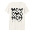 Soccer Sister Funny Coquette Bow Soccer T-Shirt - Aesthetic Graphic Unisex - T-Shirt, Sweatshirt, Hoodie