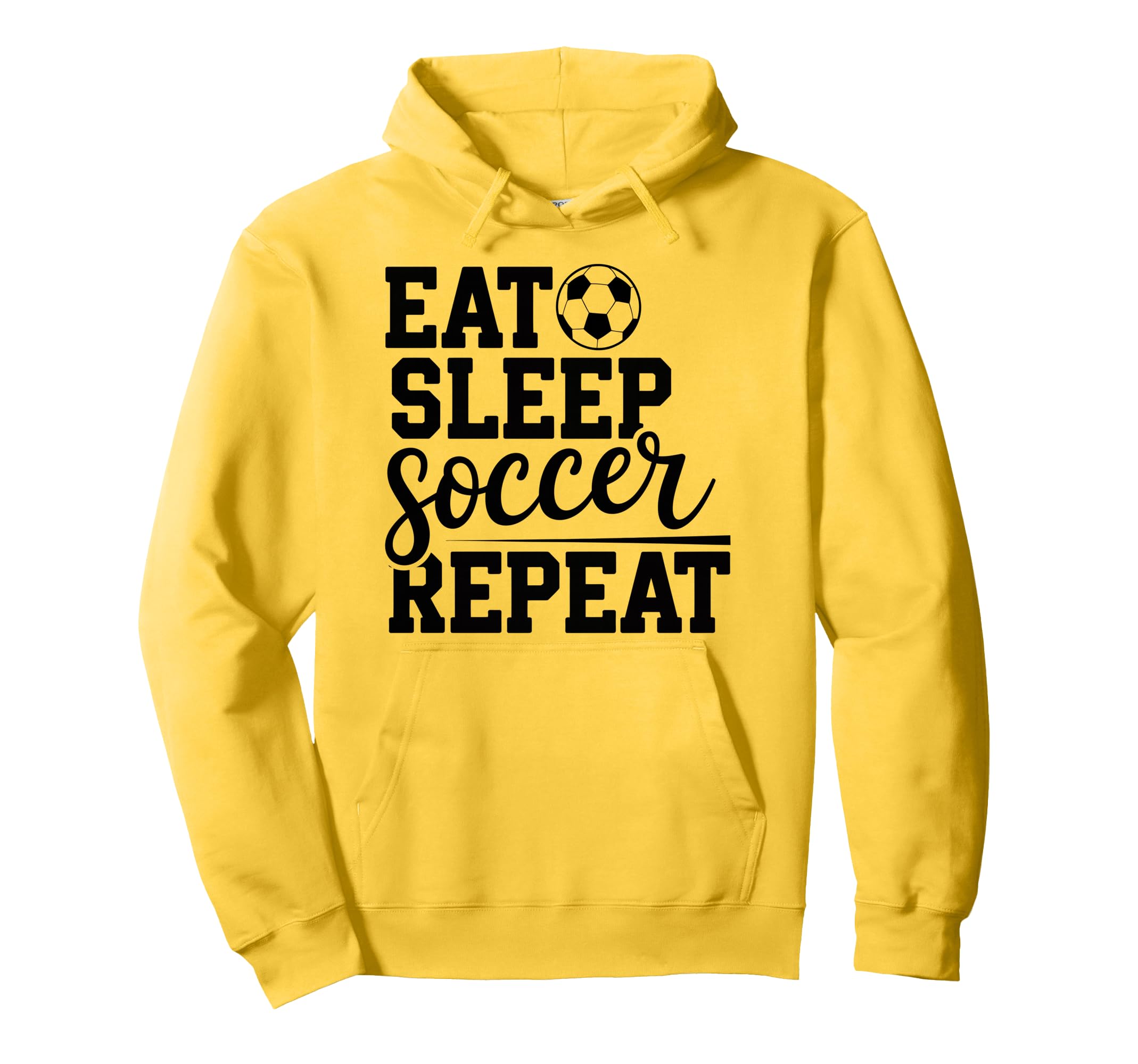 Eat Sleep Soccer Repeat Hoodie - Minimalist Print Men Women - T-Shirt, Sweatshirt, Hoodie