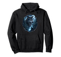 Wolf Moon Howling Grunge Y2K 90S Hoodie - Casual Everyday Wear Men Women - T-Shirt, Sweatshirt, Hoodie