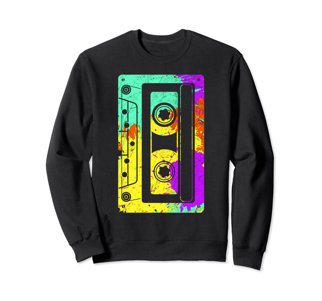 80S And 90S Music Cassette Tape Sweatshirt - Minimalist Print Unisex - T-Shirt, Sweatshirt, Hoodie