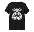 English Bulldog Soccer Player Line T-Shirt - Minimalist Print for Adults - T-Shirt, Sweatshirt, Hoodie