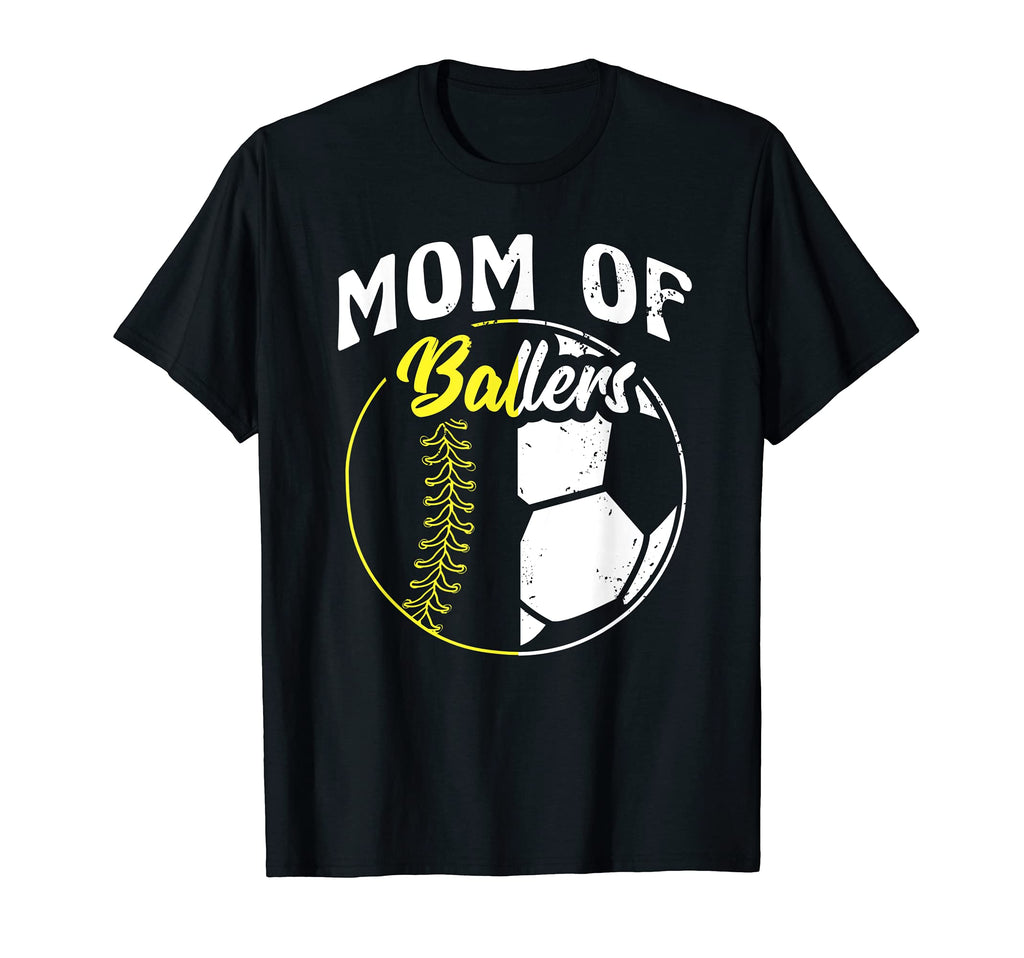 Mom Ballers Softball Playerr Daughter T-Shirt - Minimalist Print Men Women - T-Shirt, Sweatshirt, Hoodie