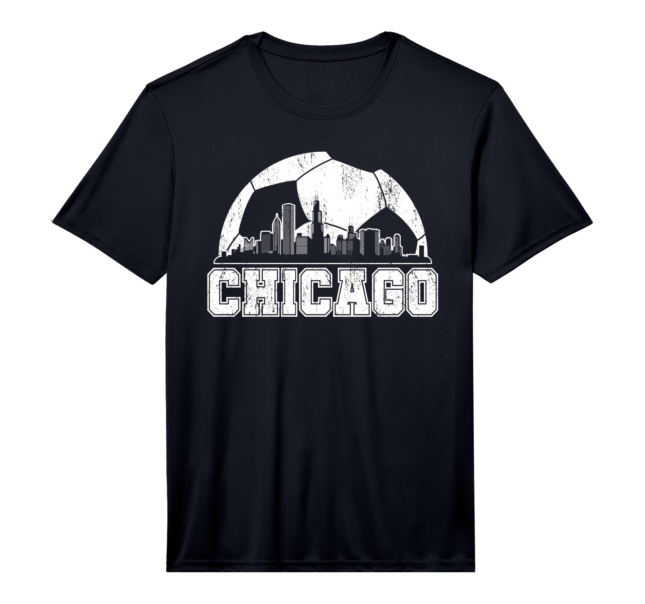 Chicago Skyline Soccer Lover T-Shirt - Streetwear Style for Adults - T-Shirt, Sweatshirt, Hoodie
