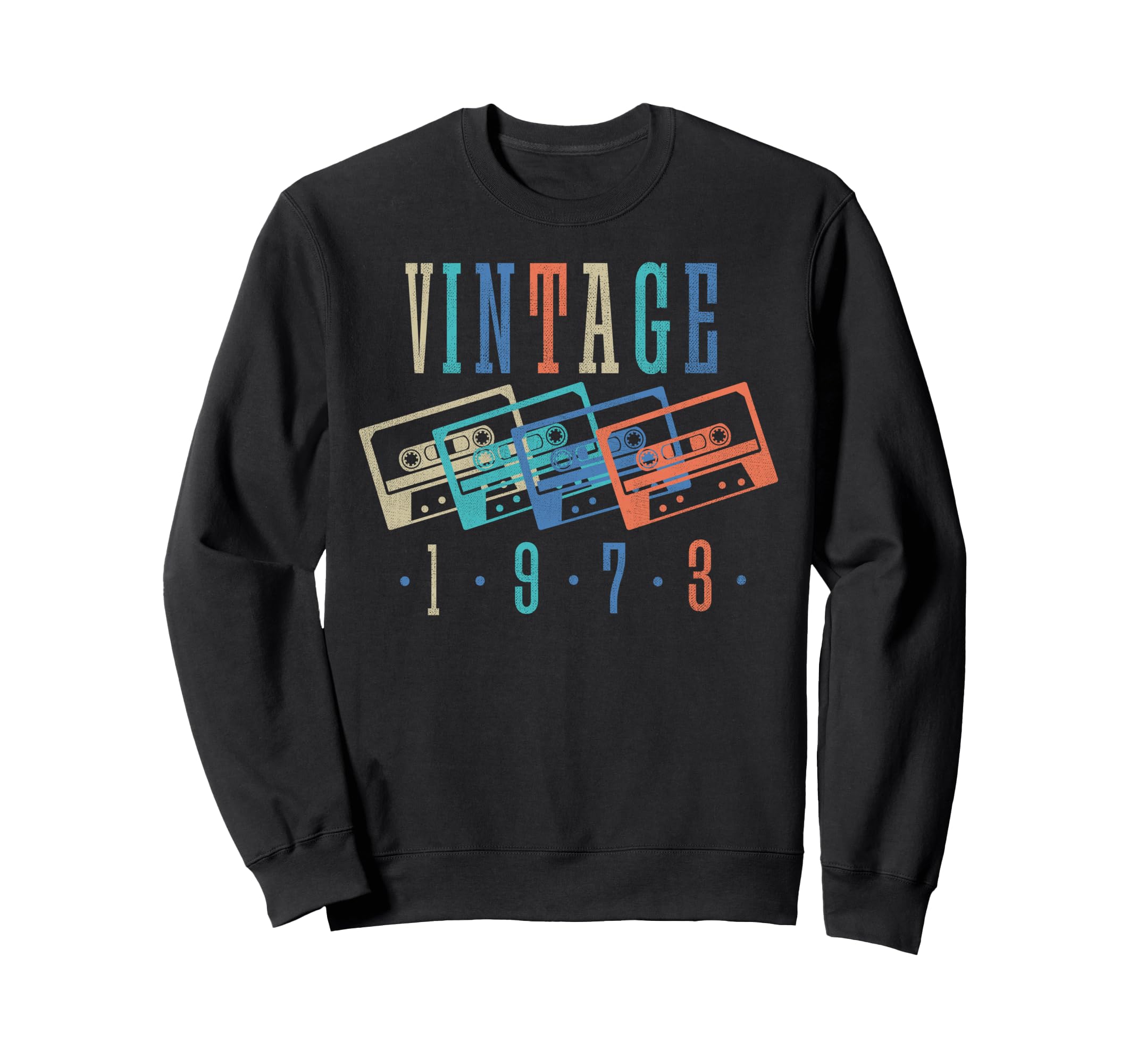 1973 Cassette Tape Birthday Sweatshirt - Unique Graphic Men Women - T-Shirt, Sweatshirt, Hoodie