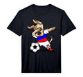 Dabbing Dog Russia Soccer Fans Jersey T-Shirt - Novelty Apparel Men Women - T-Shirt, Sweatshirt, Hoodie