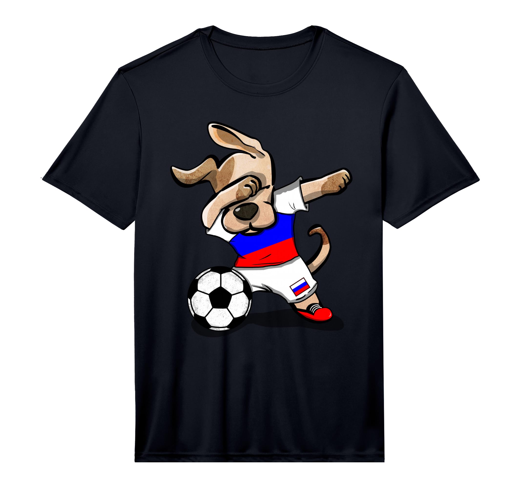 Dabbing Dog Russia Soccer Fans Jersey T-Shirt - Novelty Apparel Men Women - T-Shirt, Sweatshirt, Hoodie