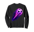 Retrowave Soccer Ball Futuristic Sweatshirt - Minimalist Print for Adults - T-Shirt, Sweatshirt, Hoodie