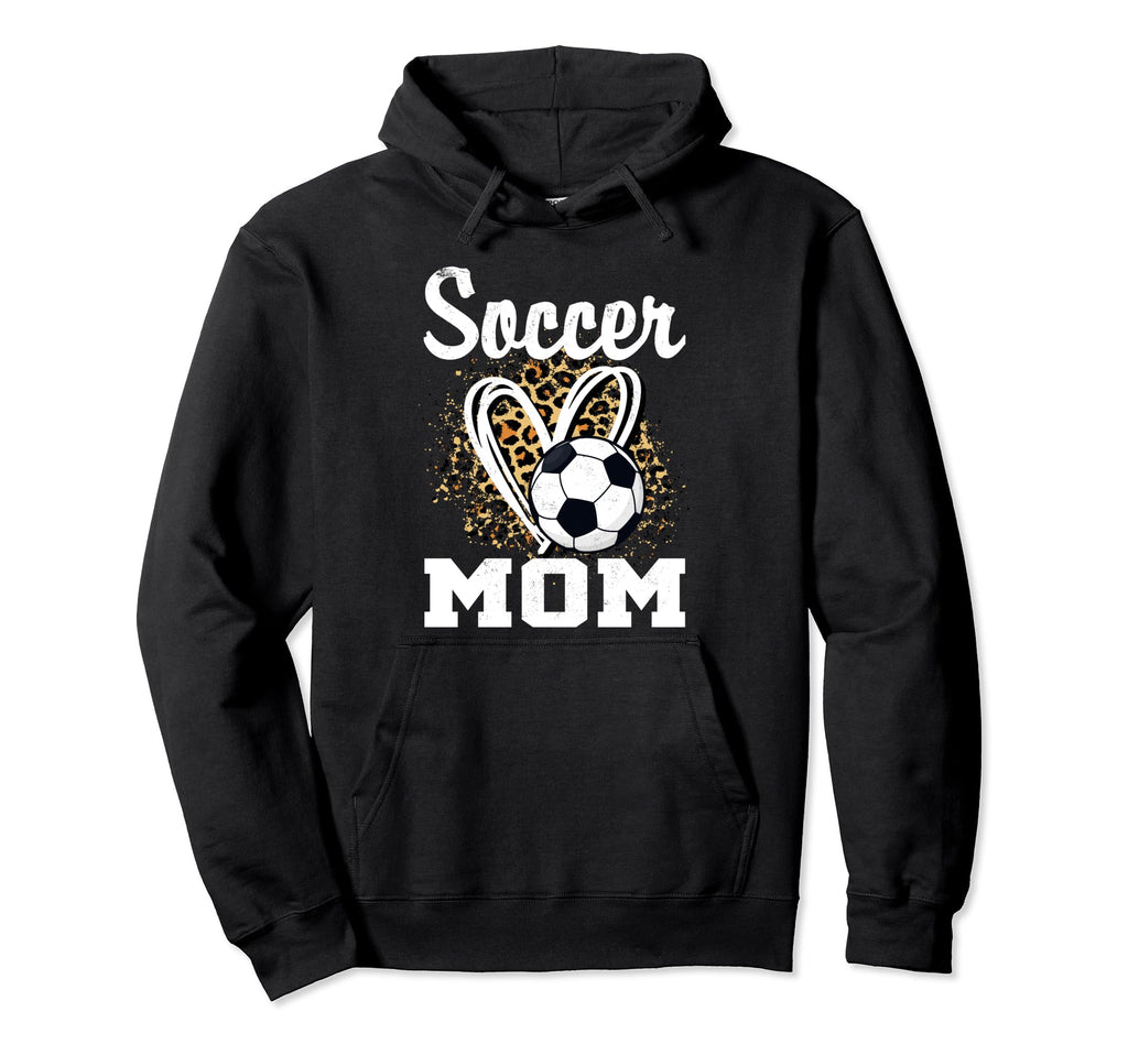 Soccer Mom Leopard Heart Matching Mothers Hoodie - Trendy Graphic Unisex - T-Shirt, Sweatshirt, Hoodie
