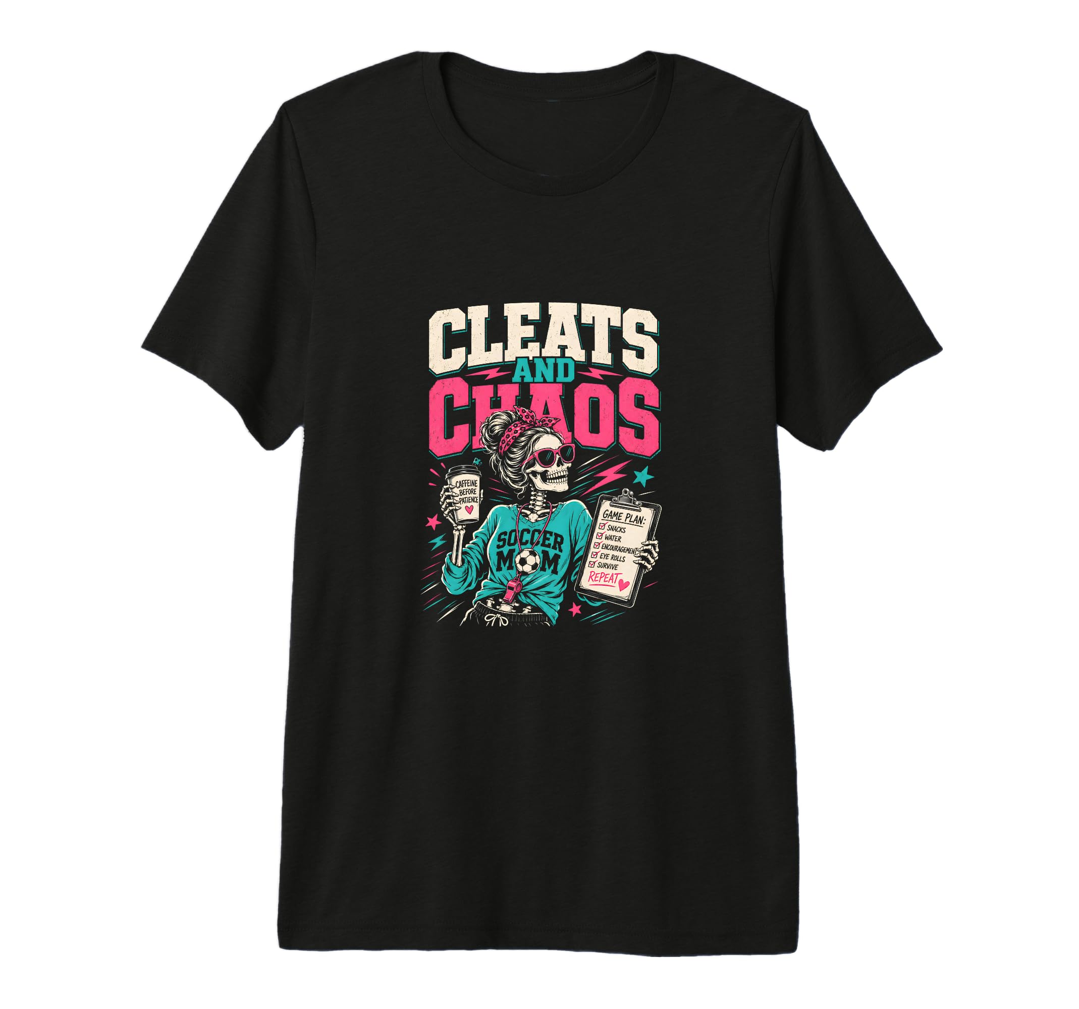 Cleats And Chaos Soccer Mom Tri Blend T-Shirt - Trendy Graphic Men Women - T-Shirt, Sweatshirt, Hoodie