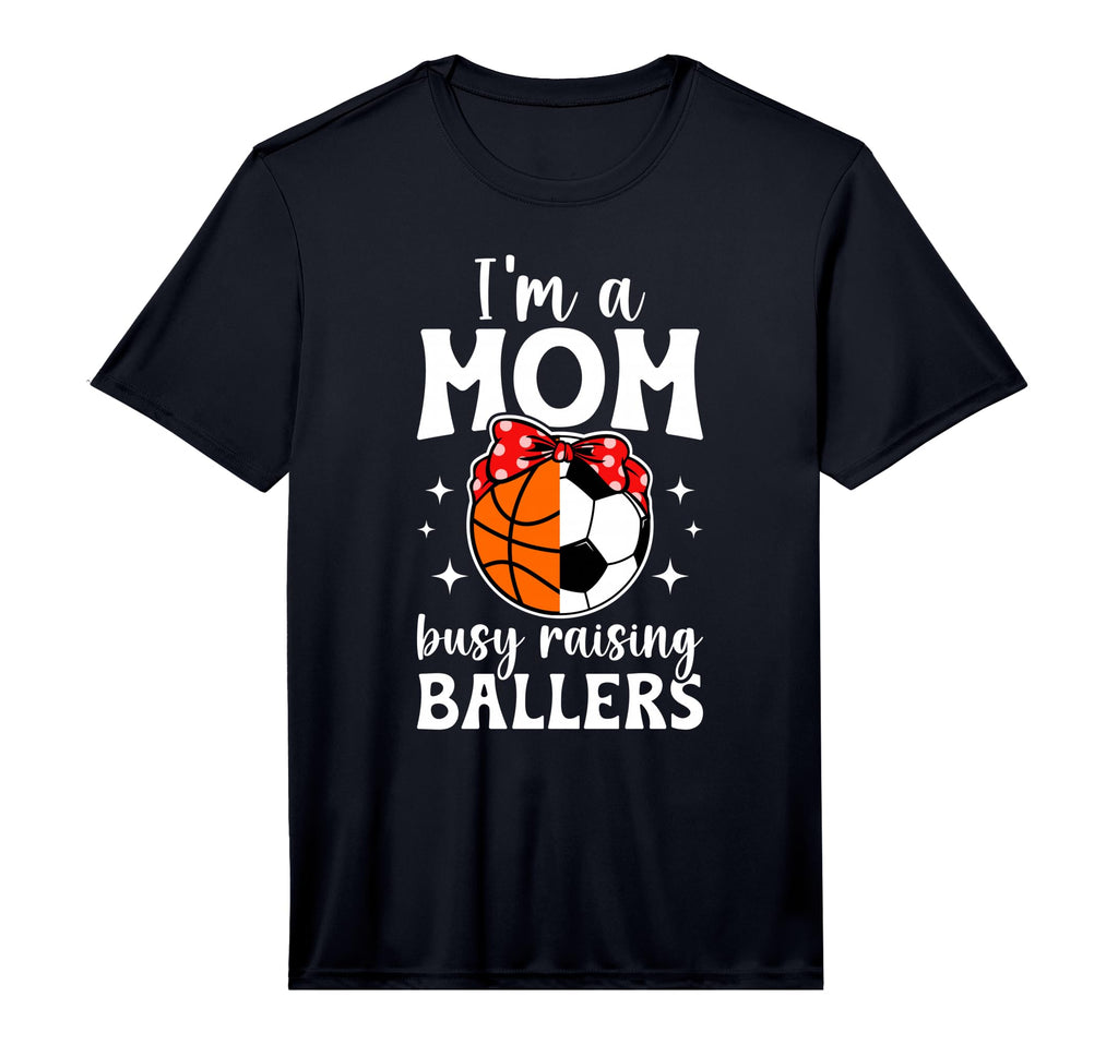Mens Im Mom Busy Raising Ballers T-Shirt - Novelty Apparel for Adults - T-Shirt, Sweatshirt, Hoodie