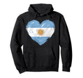 Argentina Flag Heart Soccer Football Hoodie - Aesthetic Graphic for Adults - T-Shirt, Sweatshirt, Hoodie