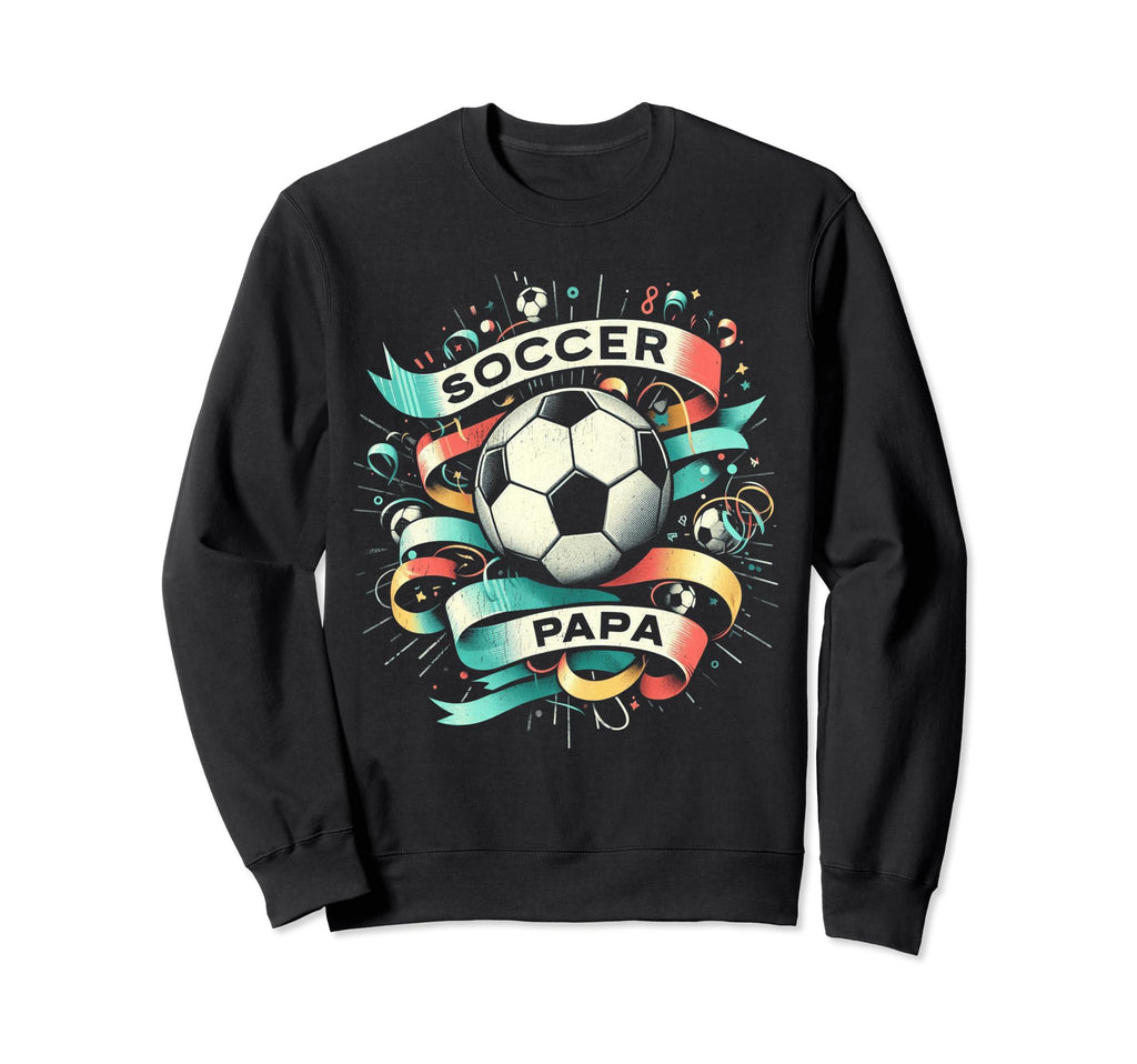 Soccer Papa Family Matching Dad Sweatshirt - Minimalist Print Men Women - T-Shirt, Sweatshirt, Hoodie