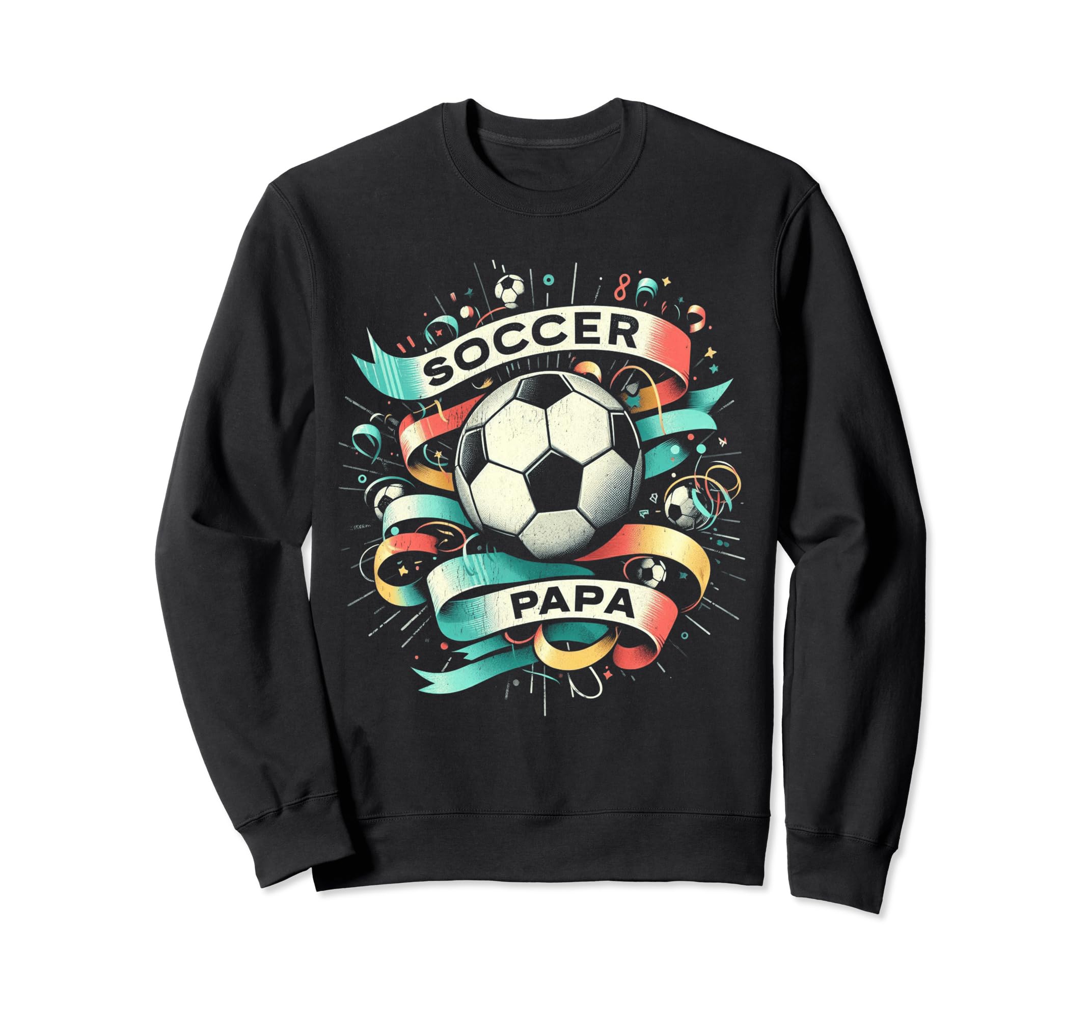 Soccer Papa Family Matching Dad Sweatshirt - Minimalist Print Men Women - T-Shirt, Sweatshirt, Hoodie
