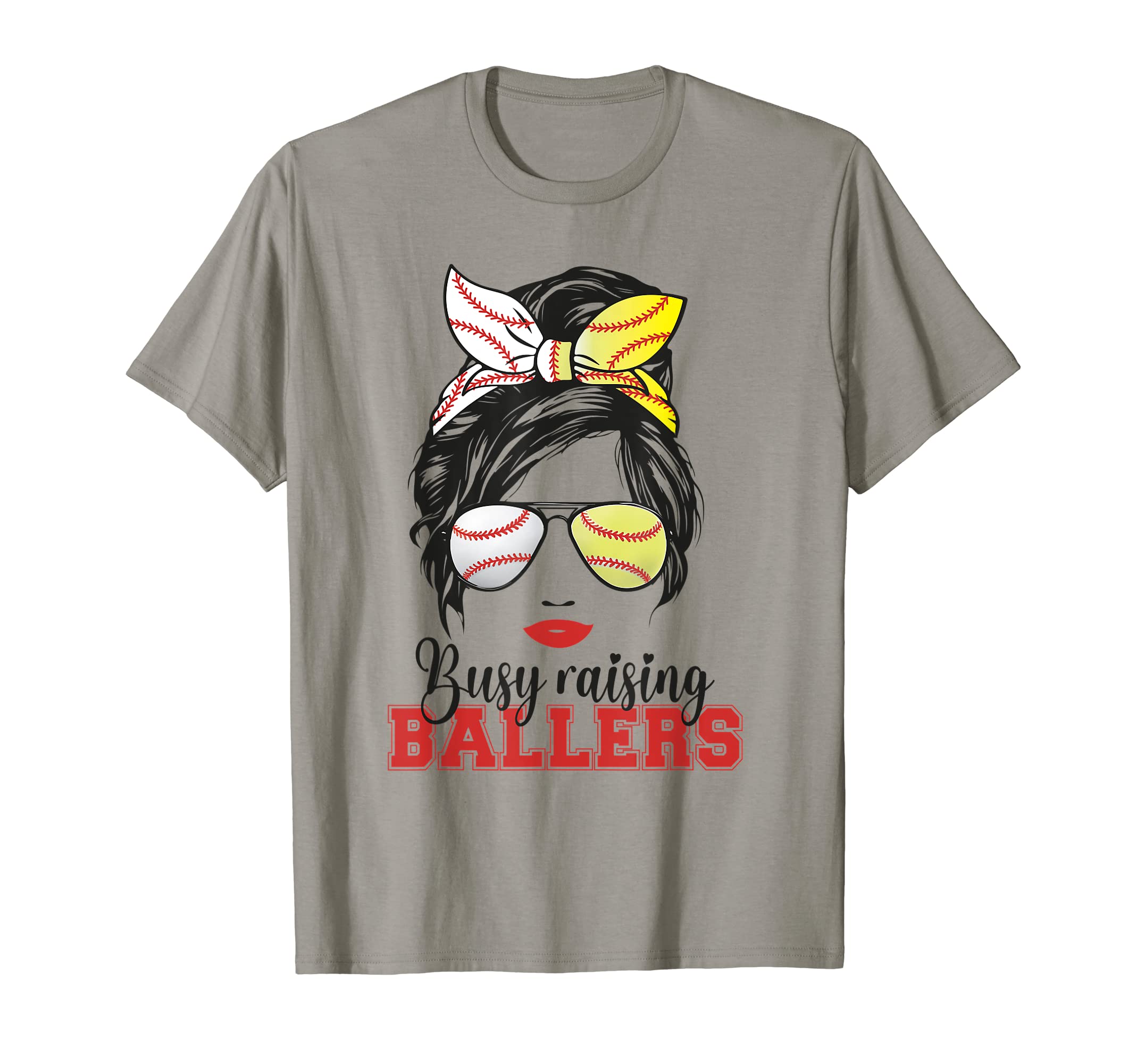 Busy Raising Ballers Baseball Softball T-Shirt - Unique Graphic Unisex - T-Shirt, Sweatshirt, Hoodie