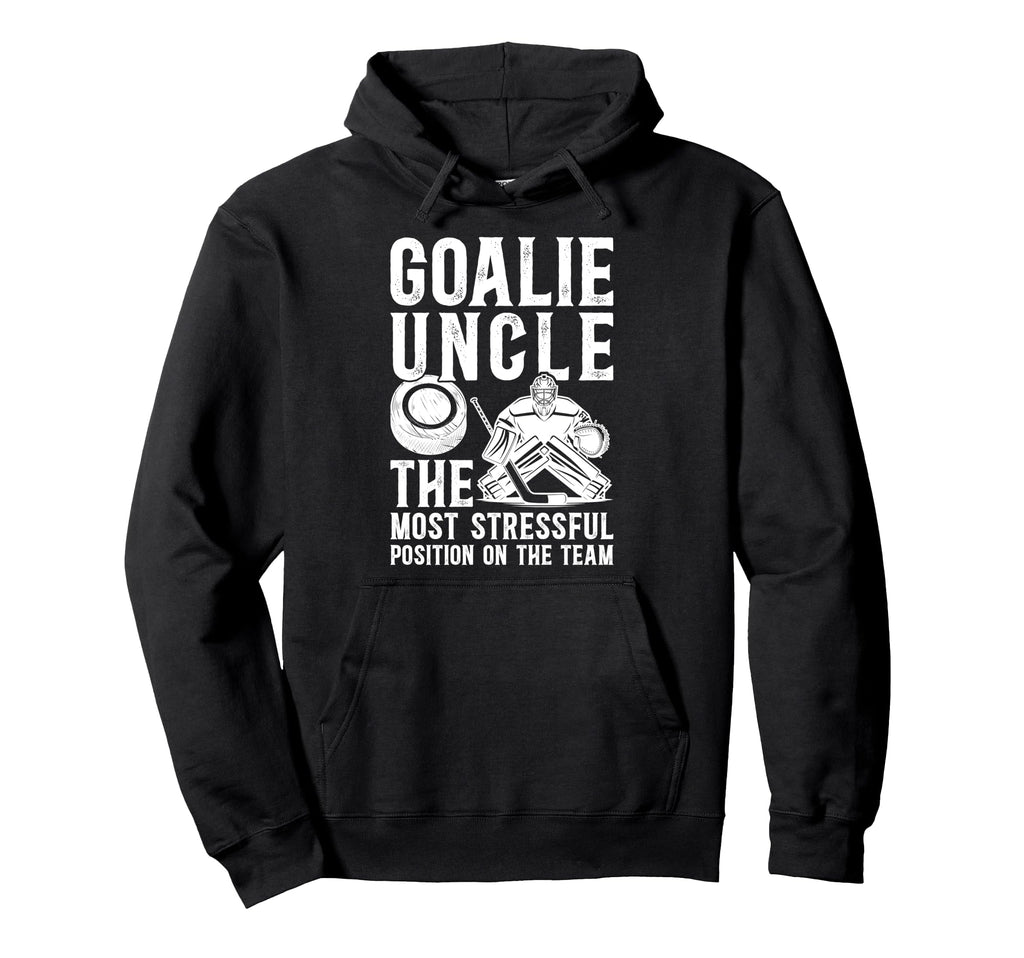 Funny Hockey Goalie Uncle Hockey Keeper Hoodie - Minimalist Print Unisex - T-Shirt, Sweatshirt, Hoodie