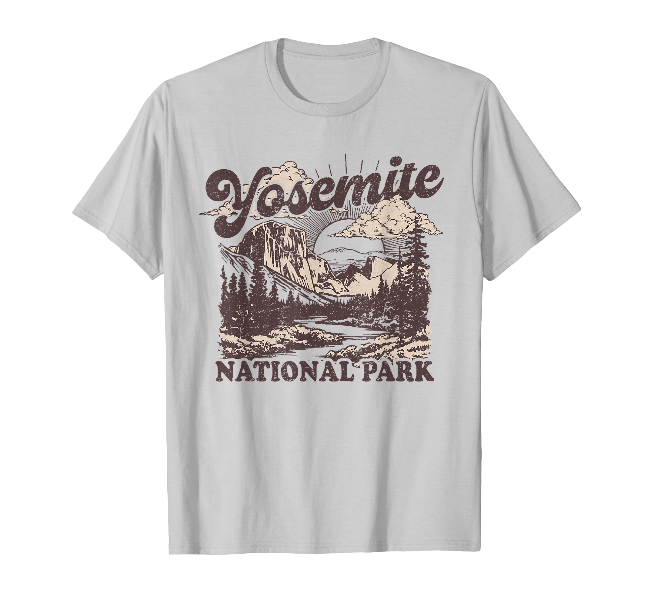 Yosemite National Park California Half T-Shirt - Graphic Print for Adults - T-Shirt, Sweatshirt, Hoodie