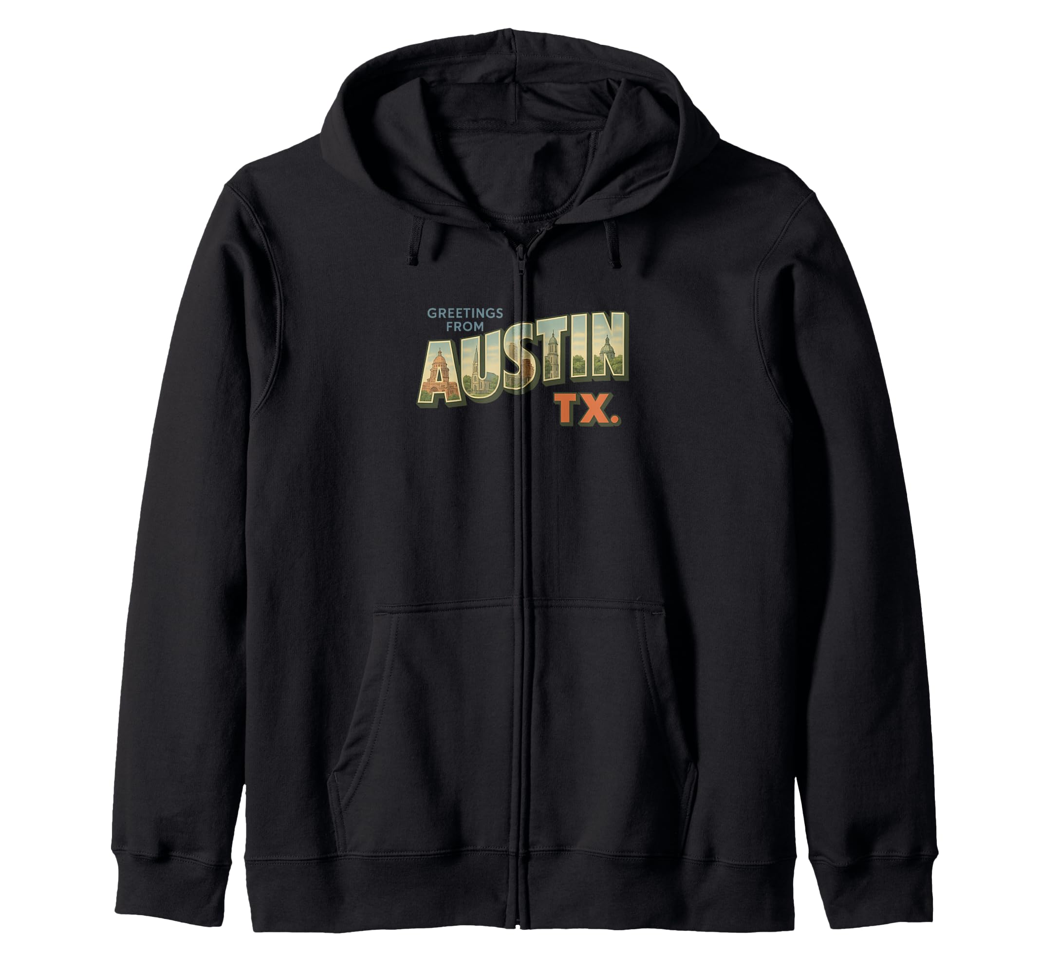 Austin Texas Postcard And Co Sweatshirt - Fun Novelty Design Unisex - T-Shirt, Sweatshirt, Hoodie