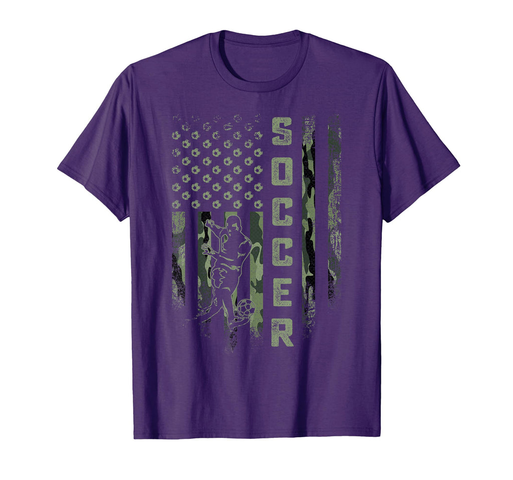 Usa Camouflage Flag Soccer Player T-Shirt - Minimalist Print Unisex - T-Shirt, Sweatshirt, Hoodie