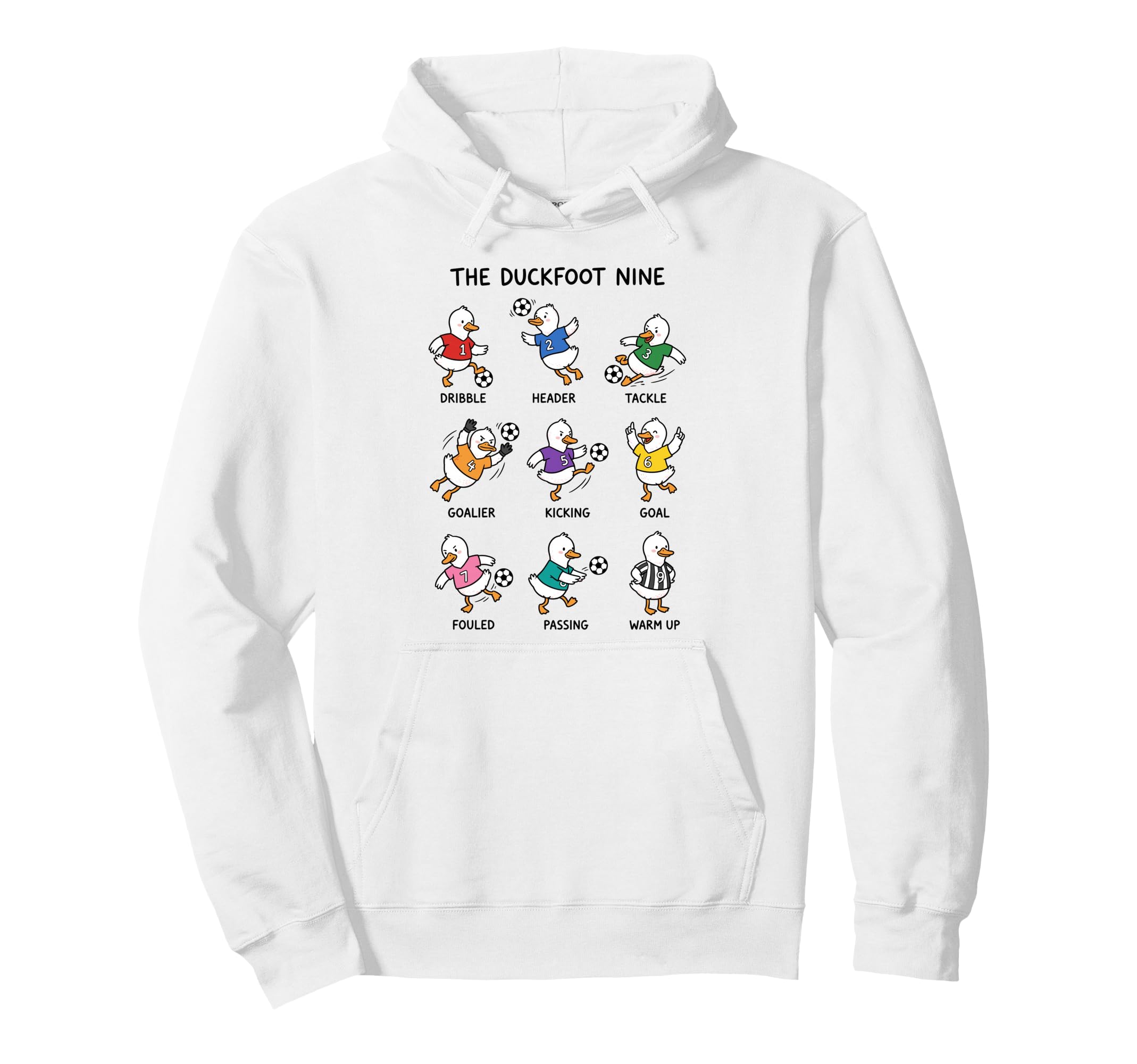 Soccer Duck Team Funny Duckfoot Nine Hoodie - Streetwear Style for Adults - T-Shirt, Sweatshirt, Hoodie