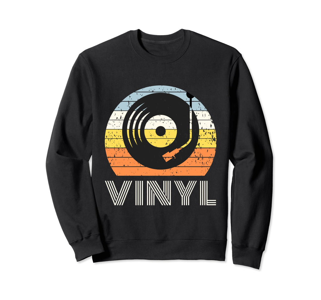 Vinyl Record Player Sweatshirt - Trendy Graphic Men Women - T-Shirt, Sweatshirt, Hoodie