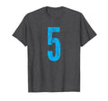 Number 5 Five Distressed Sport Team T-Shirt - Aesthetic Graphic for Adults - T-Shirt, Sweatshirt, Hoodie