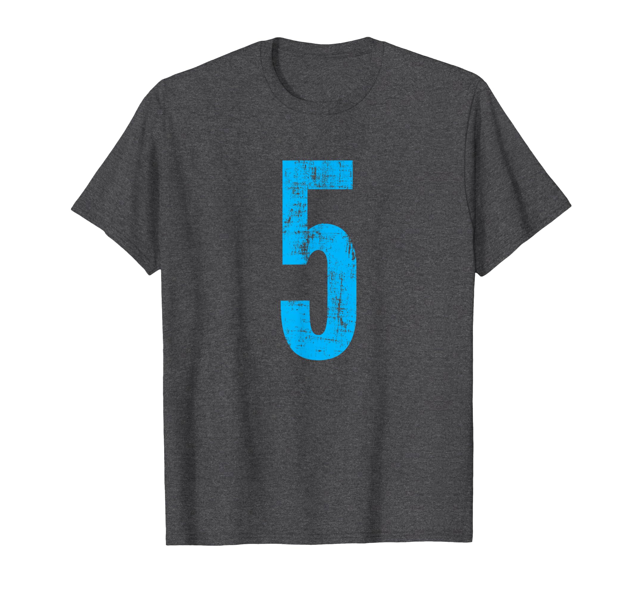 Number 5 Five Distressed Sport Team T-Shirt - Aesthetic Graphic for Adults - T-Shirt, Sweatshirt, Hoodie