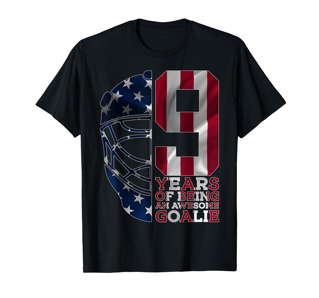 Goalkeeper 9 Years Awesome Goalie Ice T-Shirt - Unique Graphic Unisex - T-Shirt, Sweatshirt, Hoodie