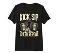 Kick Sip Repeat Soccer Coffee Lover T-Shirt - Fun Novelty Design Men Women - T-Shirt, Sweatshirt, Hoodie
