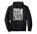 Distressed Running Dad Loudly Dad Loudly Hoodie - Trendy Graphic for Adults - T-Shirt, Sweatshirt, Hoodie
