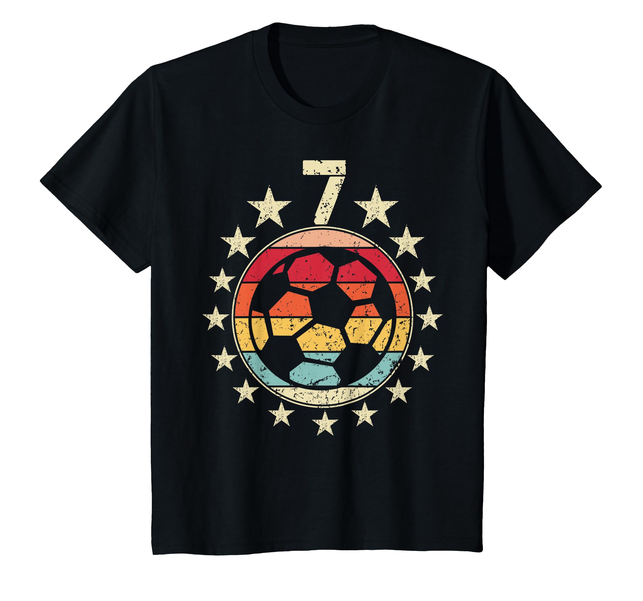 7Th Birthday Soccer Seventh 7 Year Old T-Shirt - Unique Graphic Unisex - T-Shirt, Sweatshirt, Hoodie